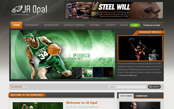 Download Great Joomla News/Magazine Templates
